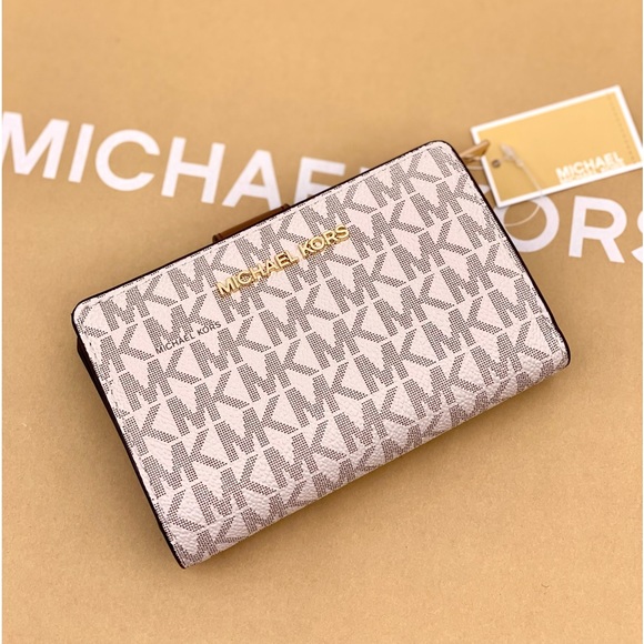 Michael Kors Jet Set Travel Medium Bifold Wallet Vanilla - Picture 15 of 15